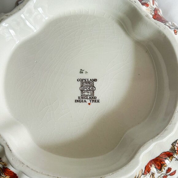 Copeland India Tree Serving Bowl with Handles, Rare - Picture 8 of 13